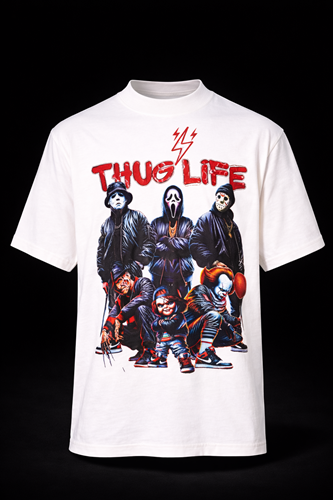 DTF ROUND NECK (THUG LIFE)